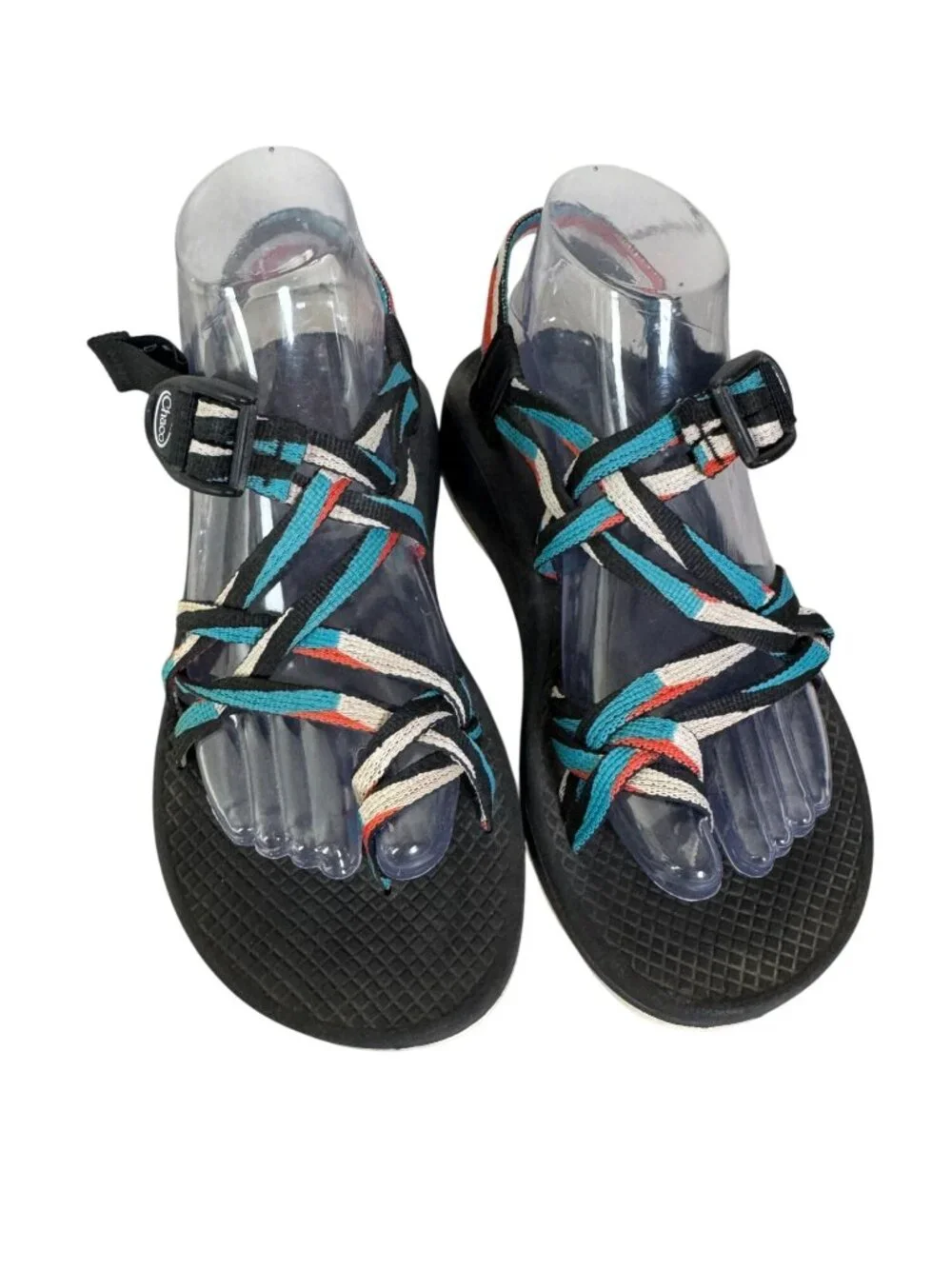 CHAC-OH…  Chaco Women's Strappy Teal Black Multi Sandals